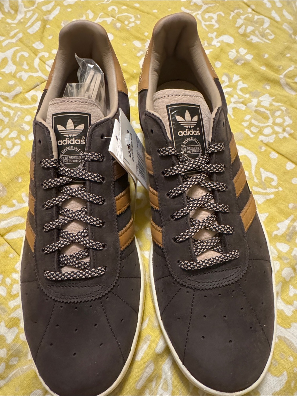 adidas Men’s Brown Suede Sneakers with Tan Stripes - Picture 9 of 10